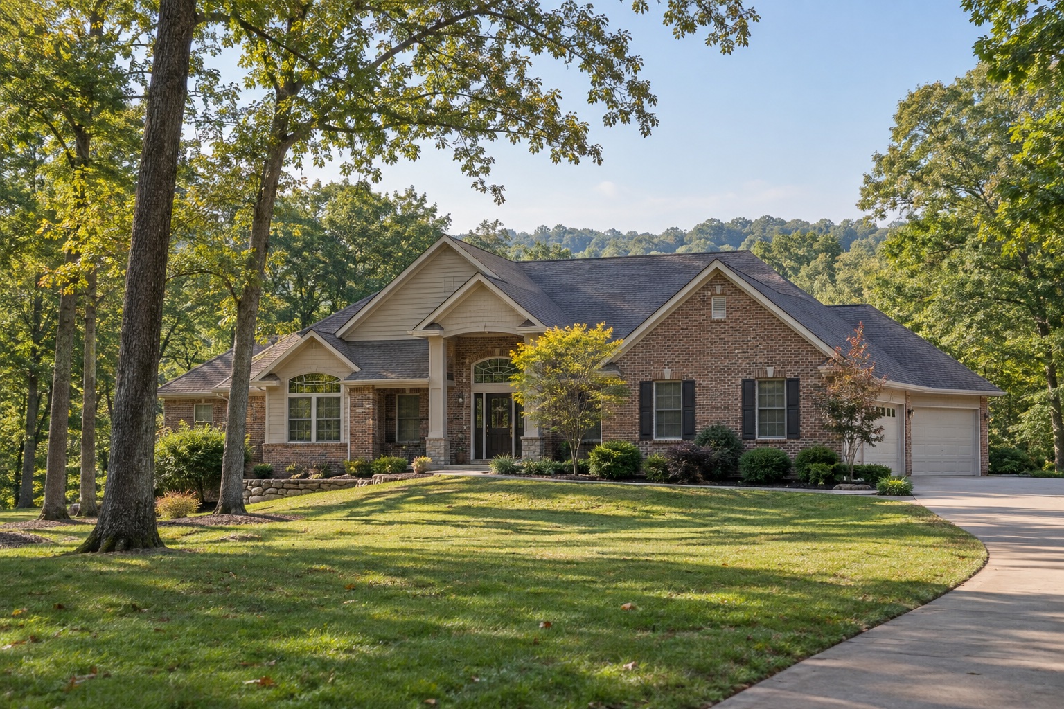 Representative home on a wooded Jefferson County lot